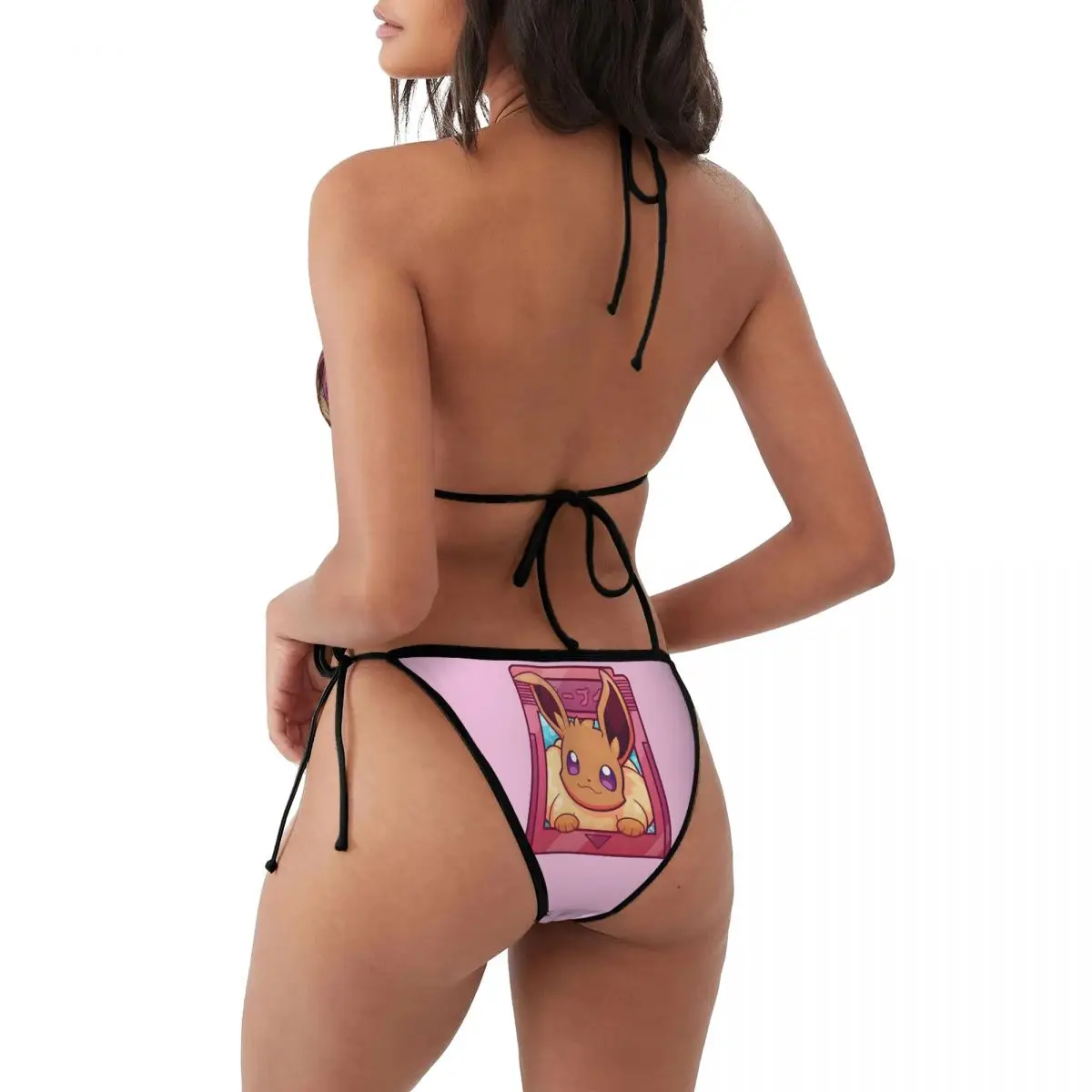 Custom Tropical Holiday Bikachus Summer Essential Bikini Set Women Beach Women's Bikini Series Video Games Two-Piece Swimsuit