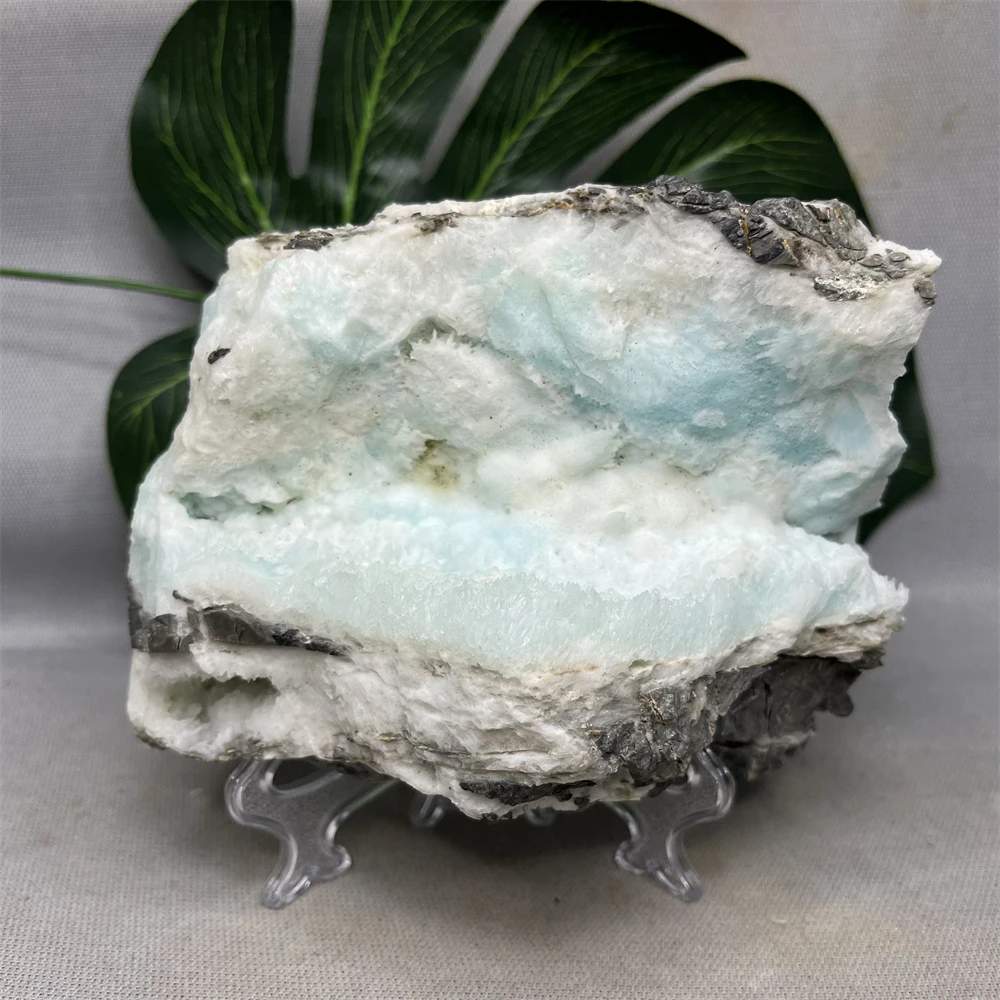 Dominican Larimar Original Mineral Specimen Natural Gemstone Glacier Crystal Home Decoration Collection Crystal Stone Healing