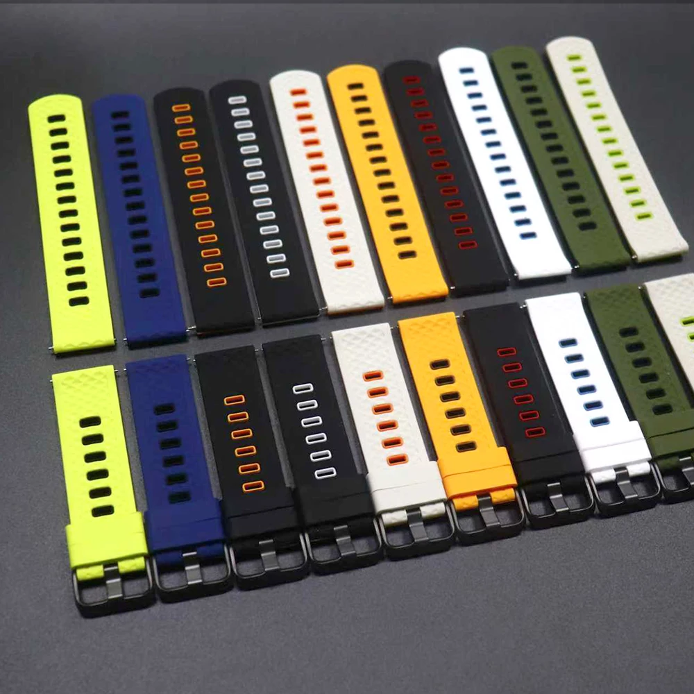 سيليكون سوار 22 مللي متر لساعة هواوي 5/4/3 برو 46 مللي متر GT 6 GT6 برو GT5 4 3 الرياضة حزام الشرف MagicWatch 2 46 مللي متر Smartwatch الفرقة