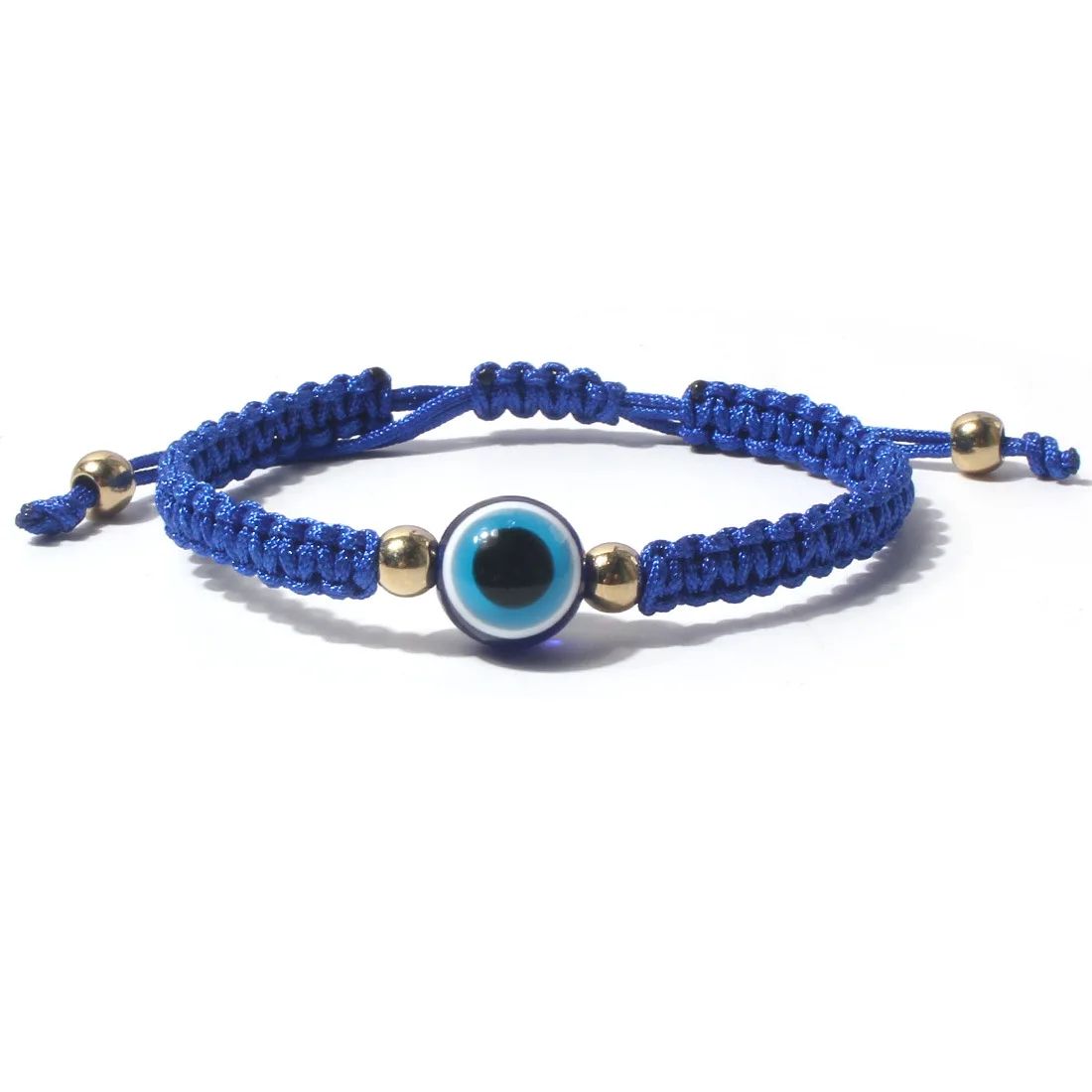 Resin Evil Eye Lucky Charm Bracelet Women Girl 2022 New Fashion Blue Green Orange Yellow Cord Macrame Adjustable Jewelry Present