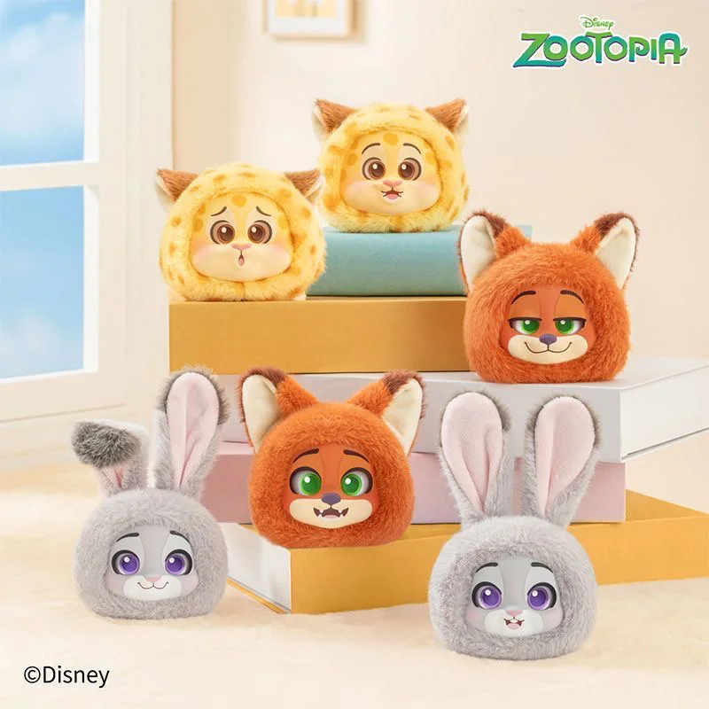 

Disney Zootopia Emoji Blitz Series Phone Back Clip Strap Judy Nick Characters Adorable Plush Ornament Bag Keychain Kawaii Gift