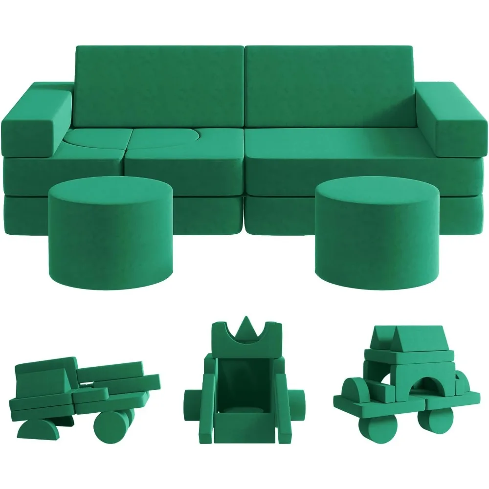 Kids Play Couch 13PCS, Modular Couch Kids, Kids Couch for Playroom