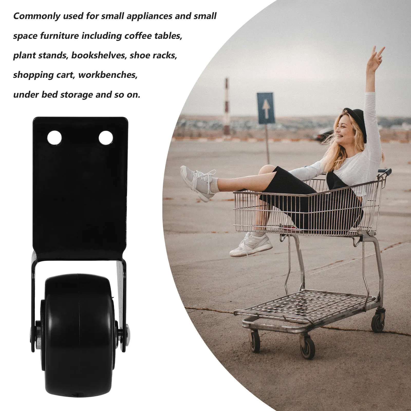 Five Hardware Iron Material Suitcase Replacement Caster Wheel Heavy Duty Cart Wheel Smooth Rolling for Home Furniture