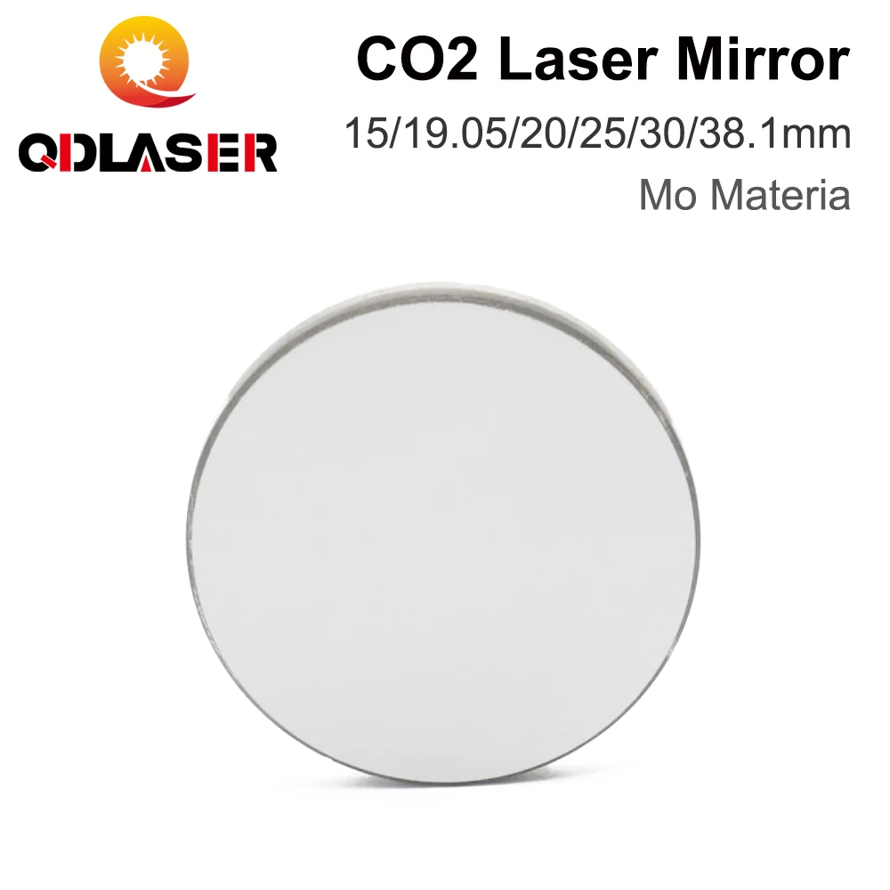 QDLASER CO2 Laser Mirror 3Pcs Mo Mirror Dia.15 19.05 20 25 30 38.1mm Thickness 3mm for CO2 Laser Cutting Engraving Machine