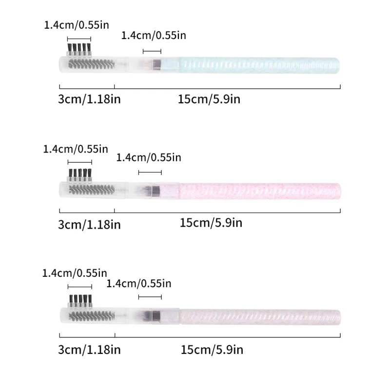 EyebloggComb-Pinceau applicateur de mascara, outil de maquillage cosmétique, brosse anti-cernes, brosse d'extension de cils, 3 en 1