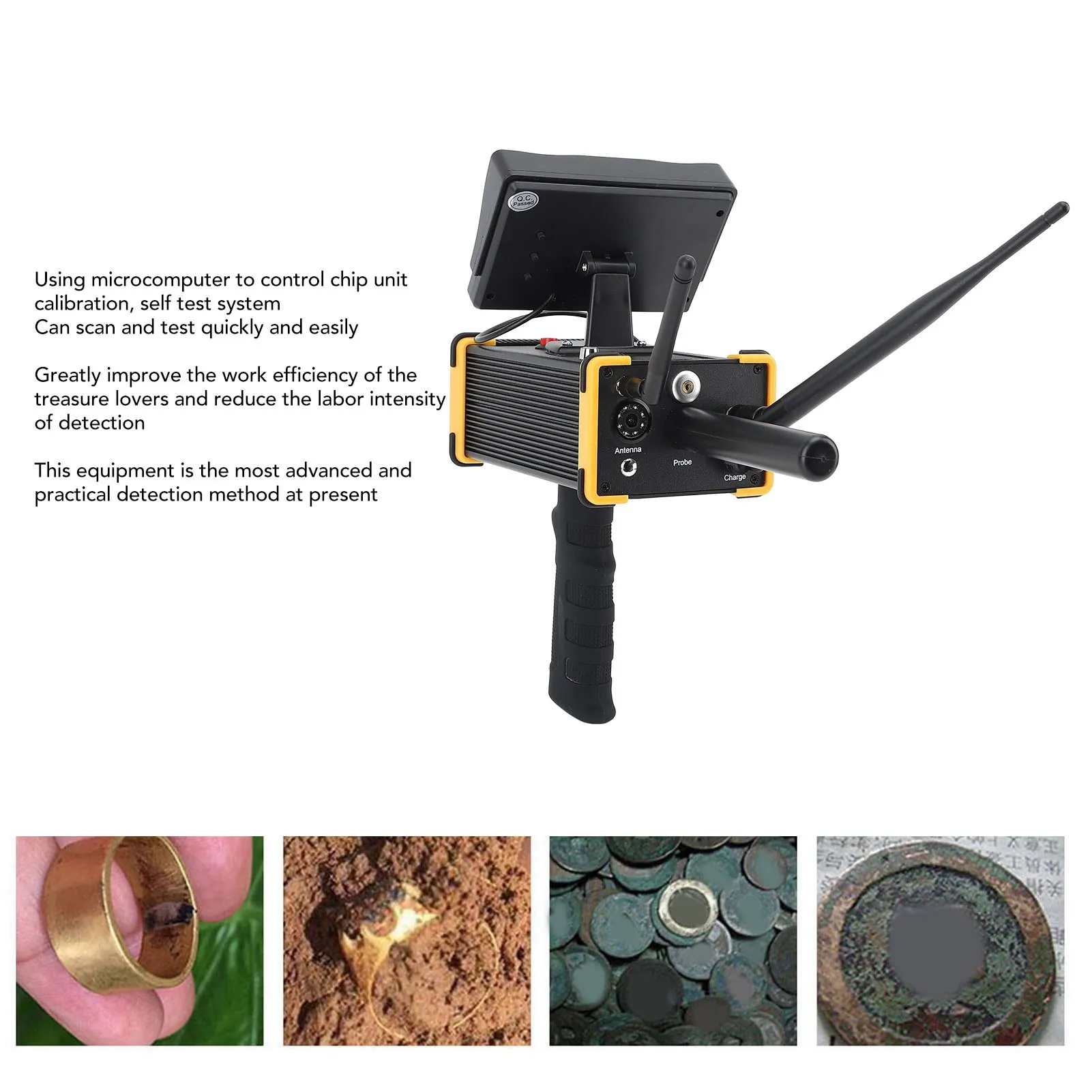 Metal Detector 15m Depth 1000 Meters Range Metal Detector High Accuracy Metal Detector with Display Screen for Gold Silver Coppe