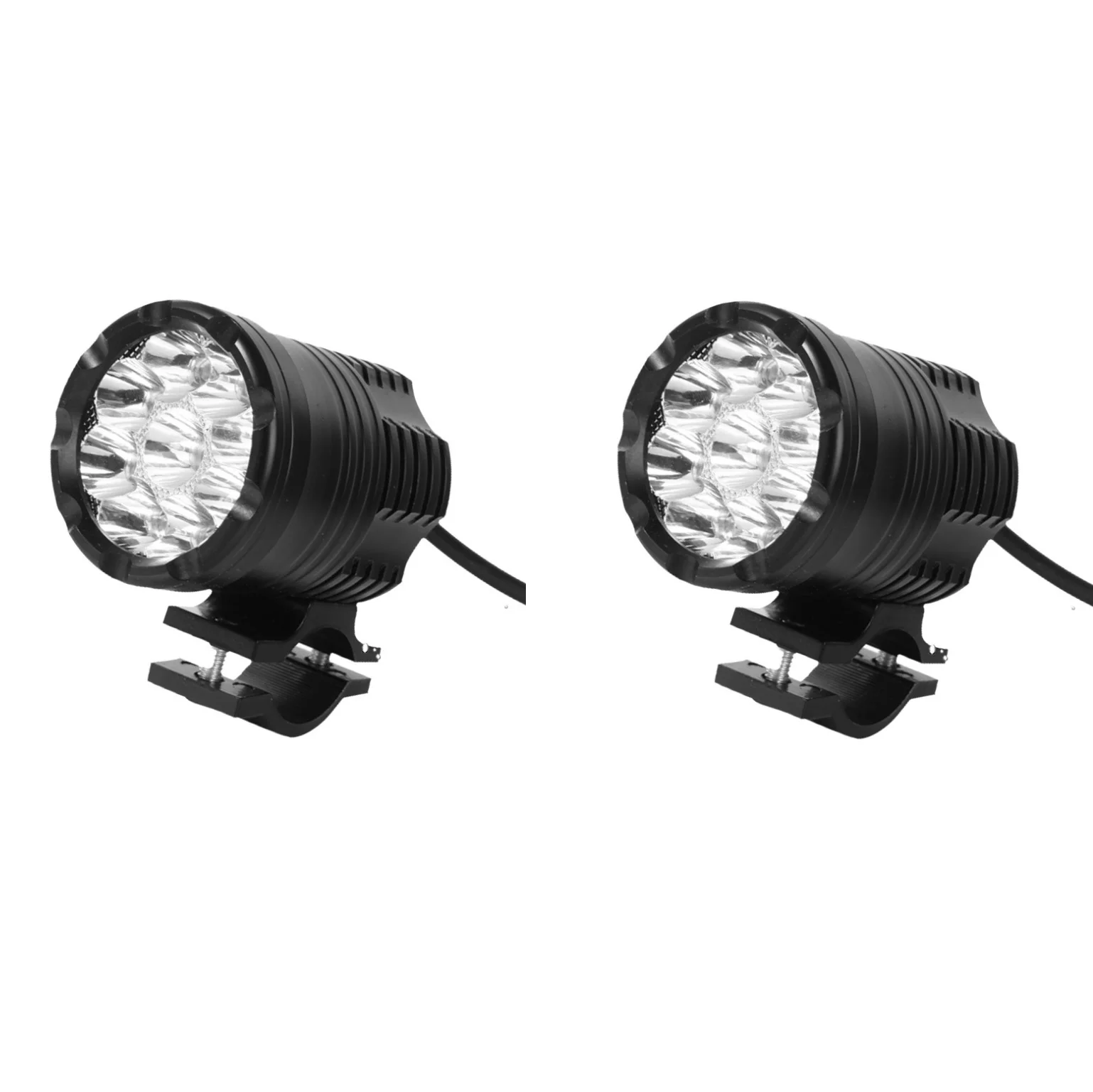 

2PCS Outdoor Motorcycle LED Spotlight, Electric Vehicle Auxiliary Road Far and Near Light Tangent Light Flashing Lens