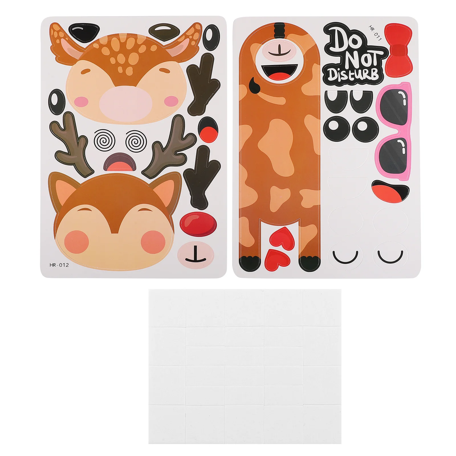 2Pcs DIY Reindeer Door Knob Signs Kids Cartoon Pendants Perfect Gift Home Decoration Eye-Hand Coordination Knob Sign