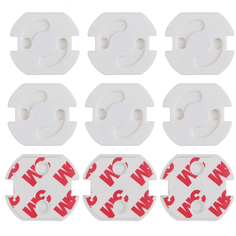 10pcs Baby Safety Rotate Cover 2 Hole Round European Standard Electric Protection Children Socket Plastic Security Locks