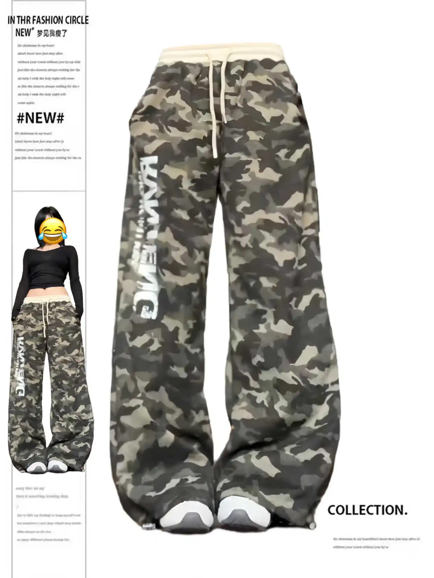 

Женские мешковатые длинные брюки в американском стиле ретро с низкой посадкой, камуфляжные брюки-бойфренды, широкие брюки в стиле Харадзюку, свободные повседневные джоггеры High Street Y2k