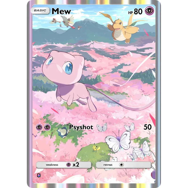 5-teiliges Gemischtes Sammelkarten-Set Lugia Mew Ho-Oh Latias Latios Mimikyu Full Art Holografische Sammelkarten Geschenk – Detail 3