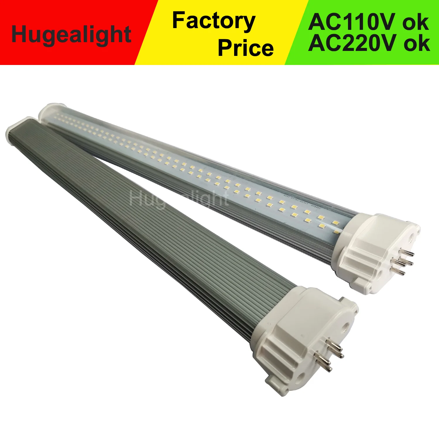 AC110V 4pin H-shaped PFL light GY10q LED tube lamp PL Plug Light CFL replacement 220V 9W 15W 18W 22W Epistar SMD Diffused Cover