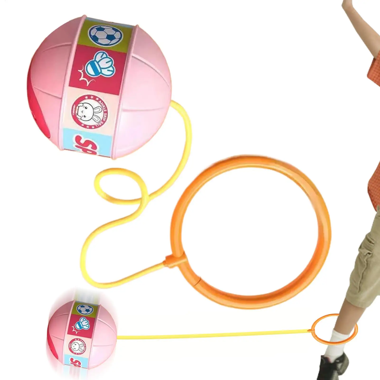 

Ankle Skip Ball For Kids Ankle Swing Ball LED Jumping Ring Training Outdoor Games For Kids Boys Girls Youth Teens Adults