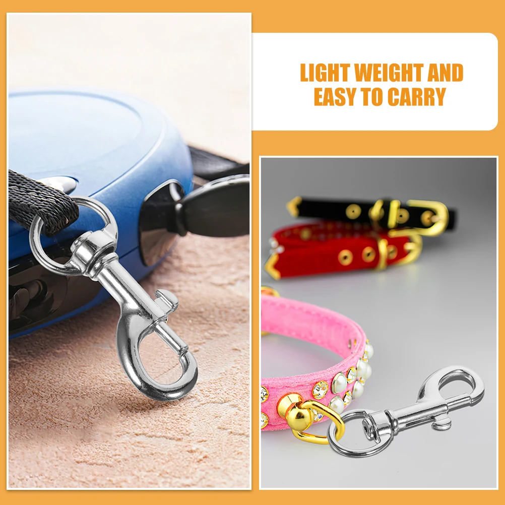 

40 Pcs Lanyard Metal Dog Buckle Hooks for Leashes Clip Snap Swivel Multipurpose Silver Clips