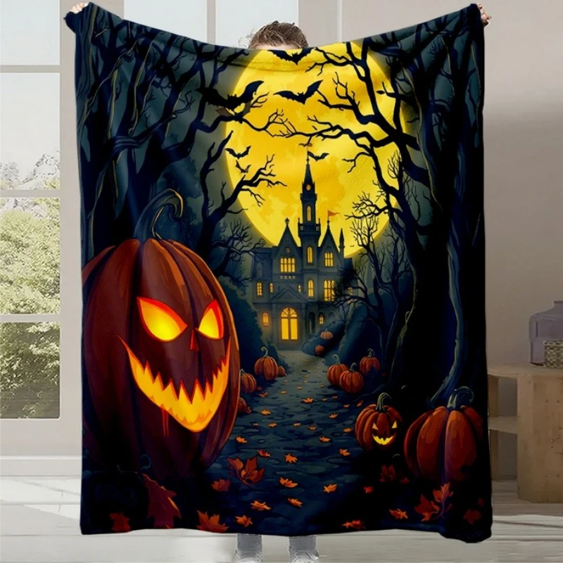 

2025 New Halloween Thanksgiving Digital Printing Flannel Blanket Sofa Blanket Autumn and Winter Warm Decorative Blanket