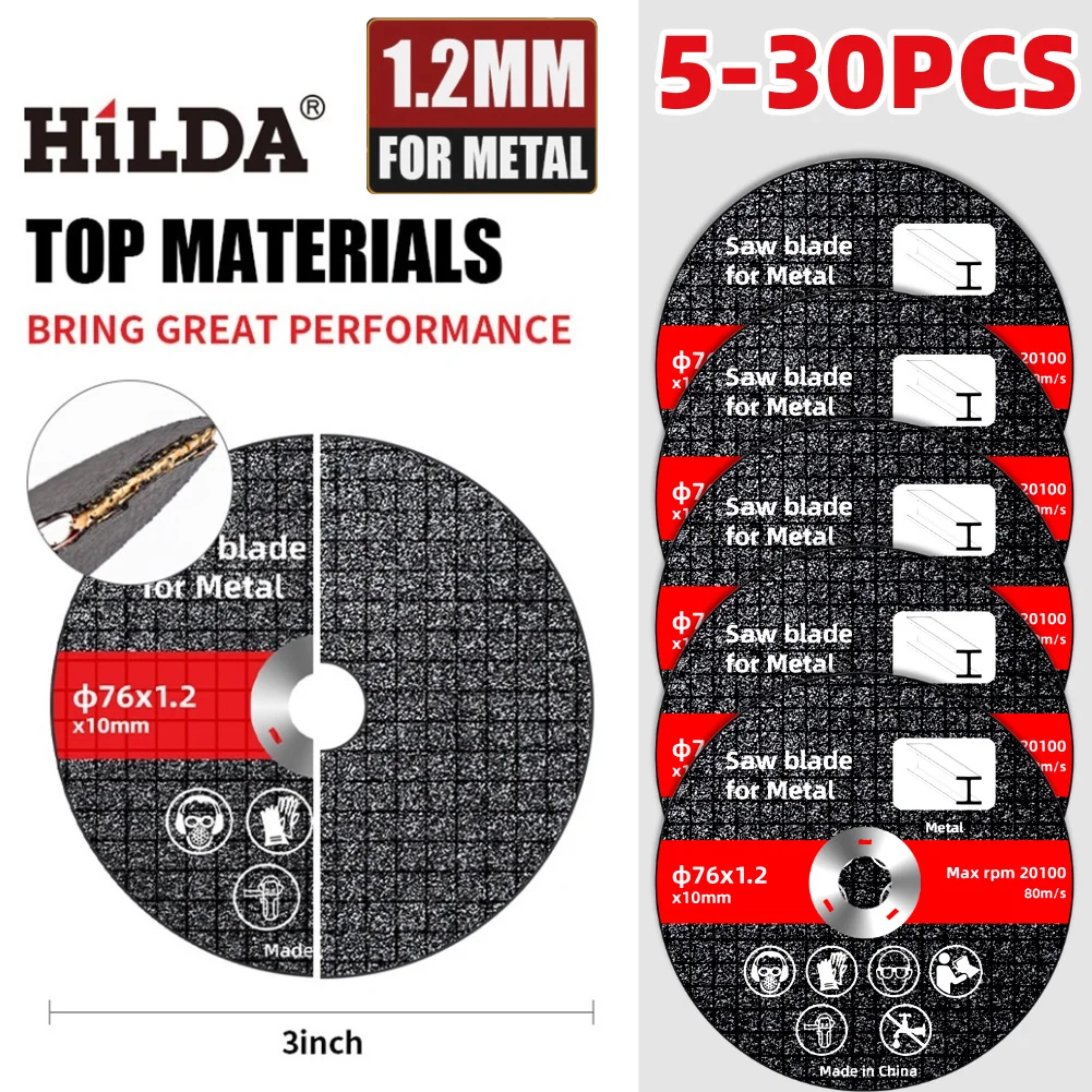 5-30PCS 76mm High Hardness Metal Cutting Discs Saw Blade Wear Resistance Sanding Cutting Discs Angle Grinder Accessories