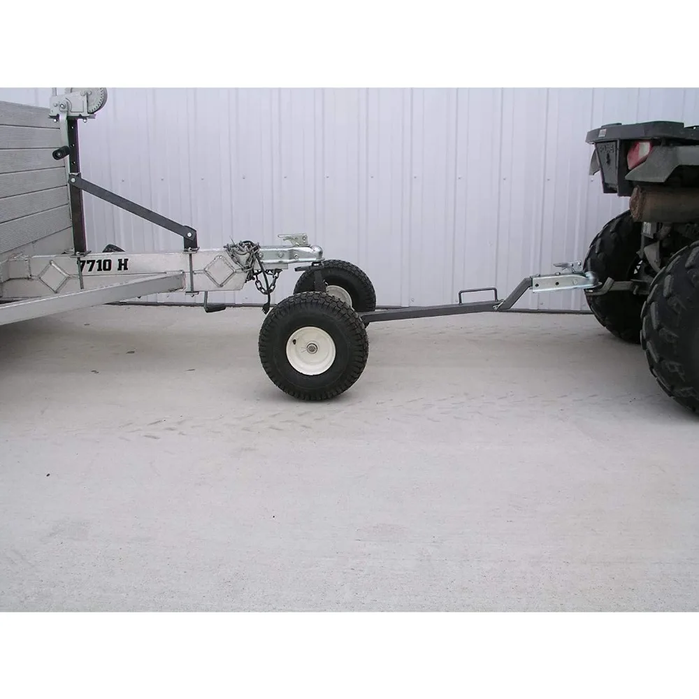 Heavy Duty 4 Wheeler Weight Distributing รถพ่วงที่ปรับได้ค่าเฉลี่ย Dolly ความจุโหลด 800 ปอนด์สําหรับ ATV และ UTV, Silver