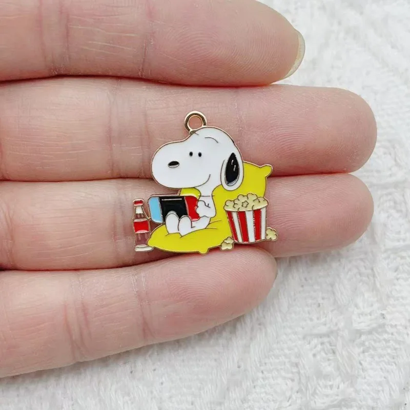10pcs Cartoon Cute Dog Alloy Drip Oil Pendant DIY Earrings Necklace Handmade Pendant Accessories image 2