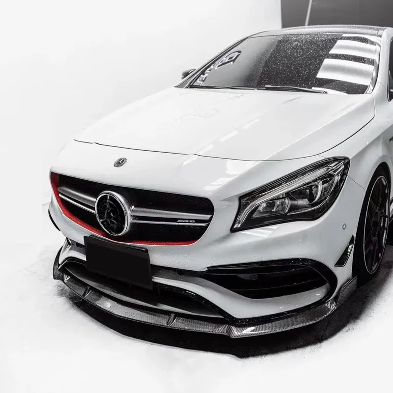 Full Custom Build With Old-to-new Body Kit ConversionFD Style W117 CLA 220 250 260 4MATIC Carbon Fiber Front Lip For CLA 45 20