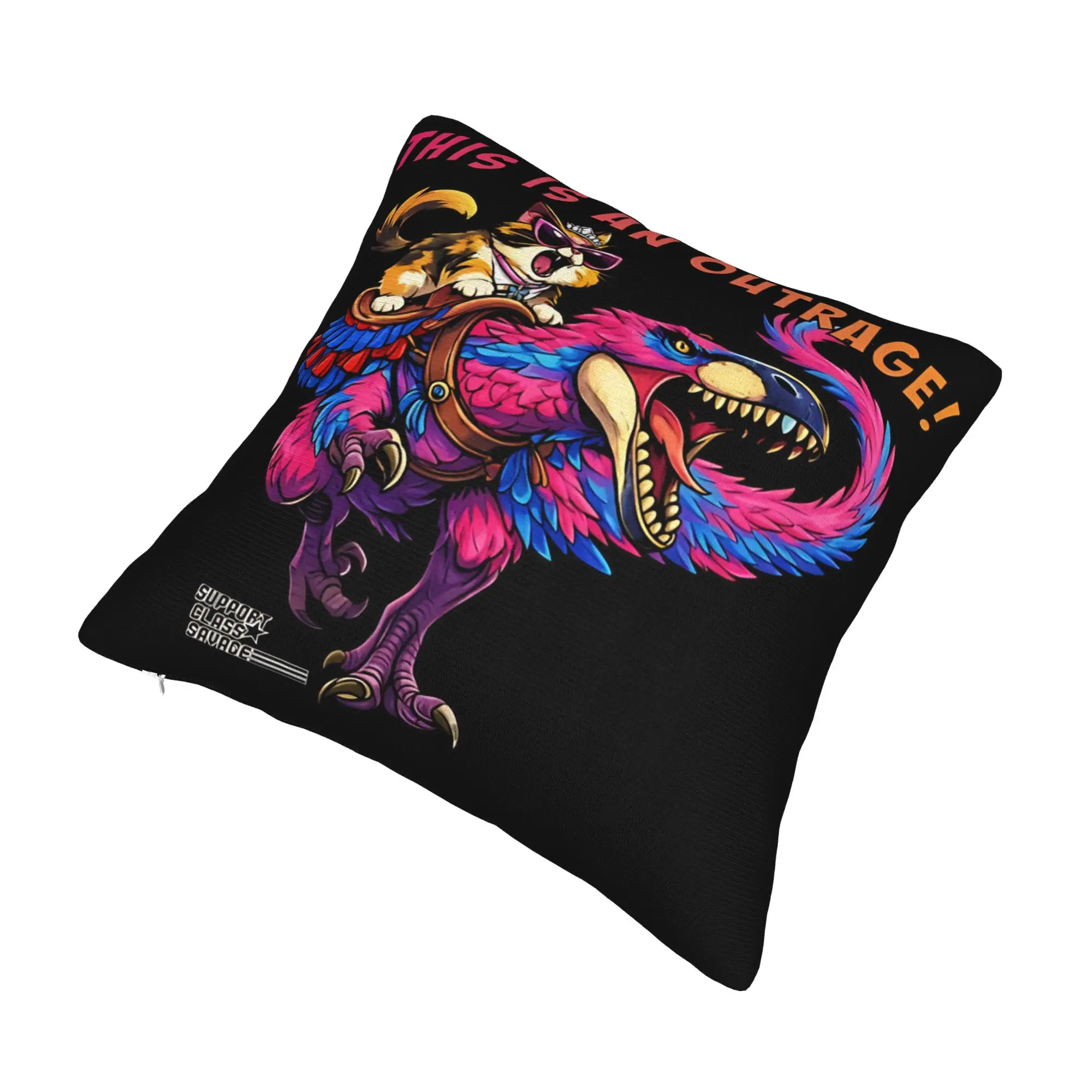 Decorative Pillowcases This Is An Outrage Princess Donut Cat  Accessories Bedroom  Throw Pillow Case Cover Zipper Multi-Size