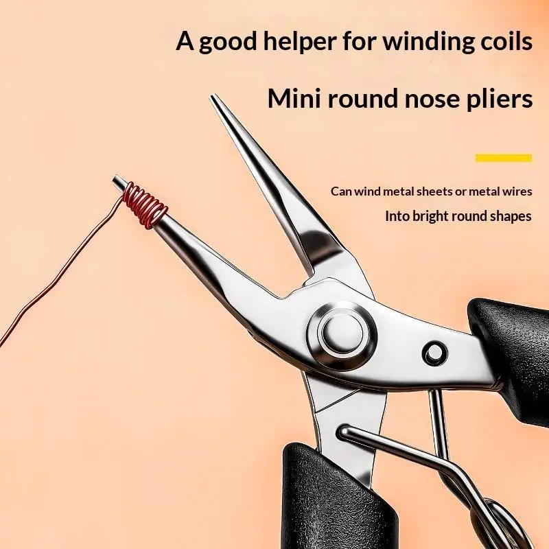 For DIY Bracelet Jewelry Making Tool Stainless Steel Mini Needle Nose Pliers Curved Nose Pliers Jewelry Making Hand Tool Pliers