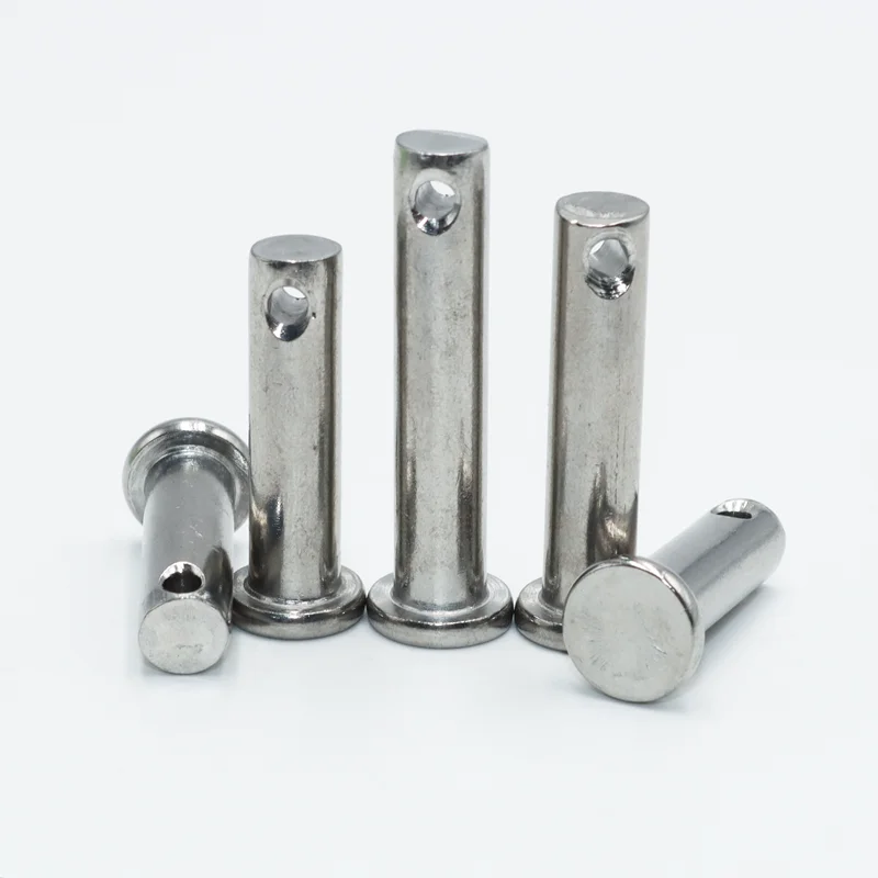 304 Stainless Steel with Hole Pin Shaft Cotter Pin Set M3 M4 M5 M6 M8 M10 M12 Flat Head Cylindrical Plug Positioning Pins GB882