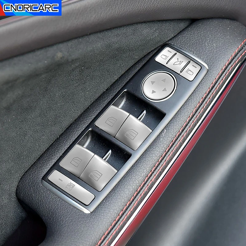 

Для Mercedes Benz A B C E G Class CLA GLA GLE GLS CLS GLK ML Автомобильный дверной подлокотник, оконное стекло, кнопки подъема, украшение с блестками