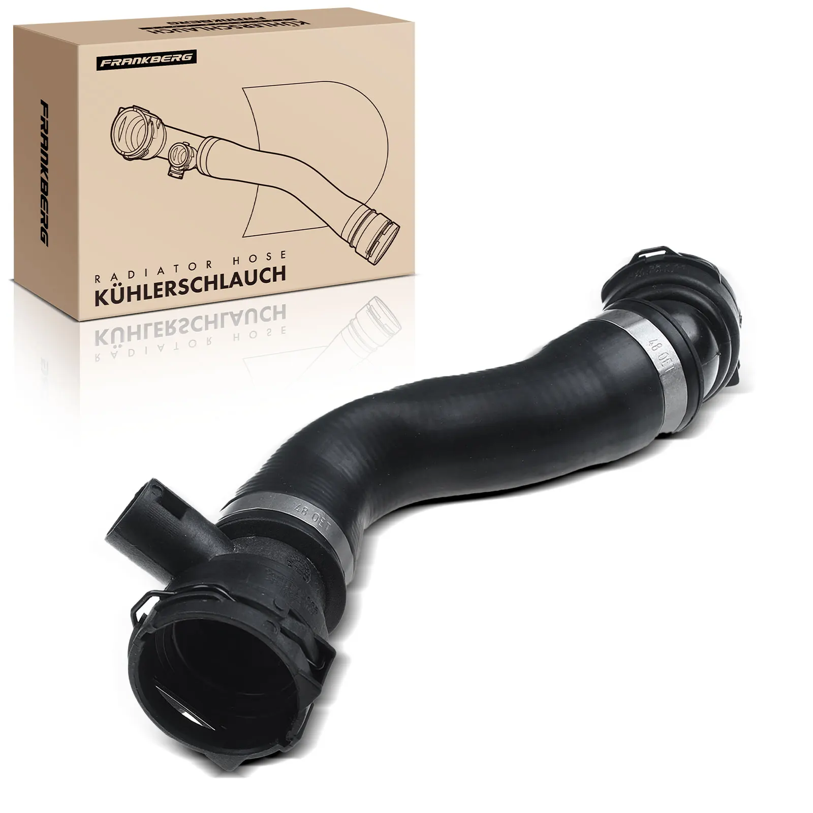 Frankberg 1x Radiatorslang Koelwaterslang voor BMW E60 E61 523i 525i 530i E63 664 630i 7ER 730i 24072 17127521778CHR0401R