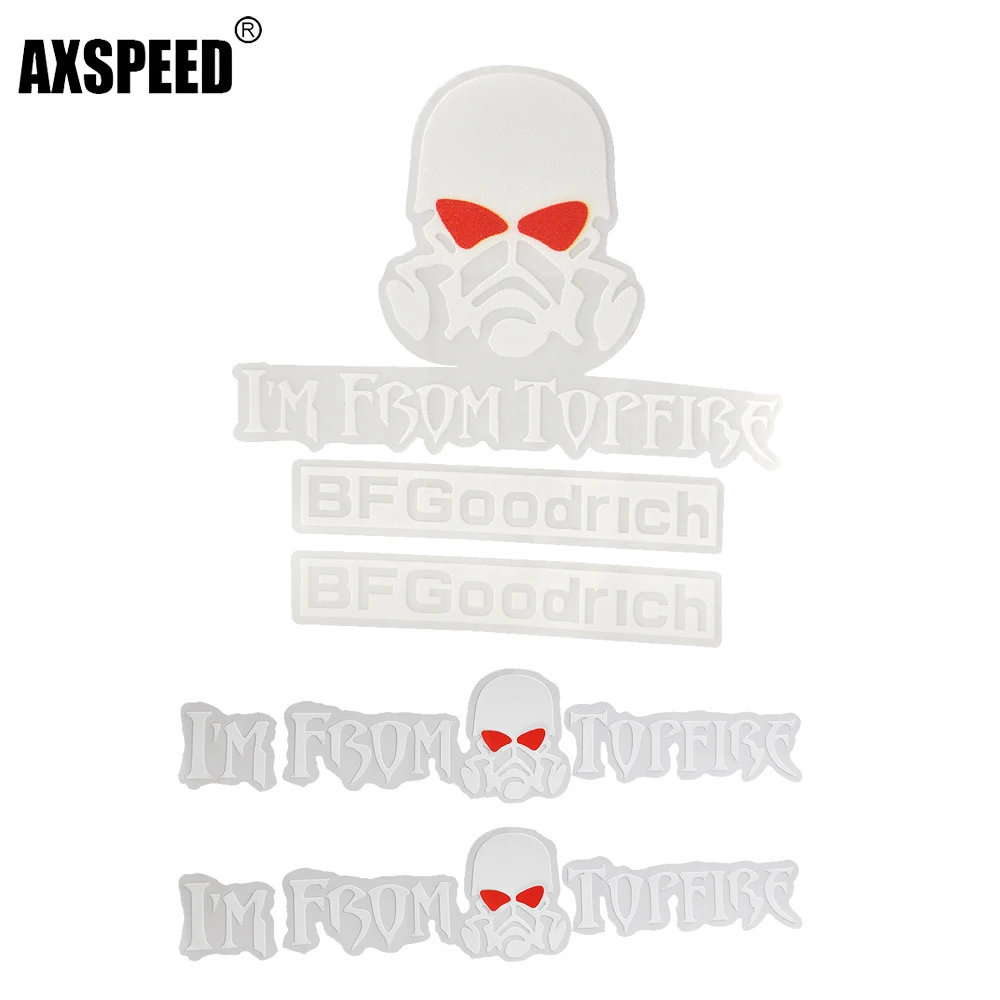 

AXSPEED DIY Sticker Decal Skull Pattern For 1/10 RC Crawler Car Body Shell Logo Label Stickers