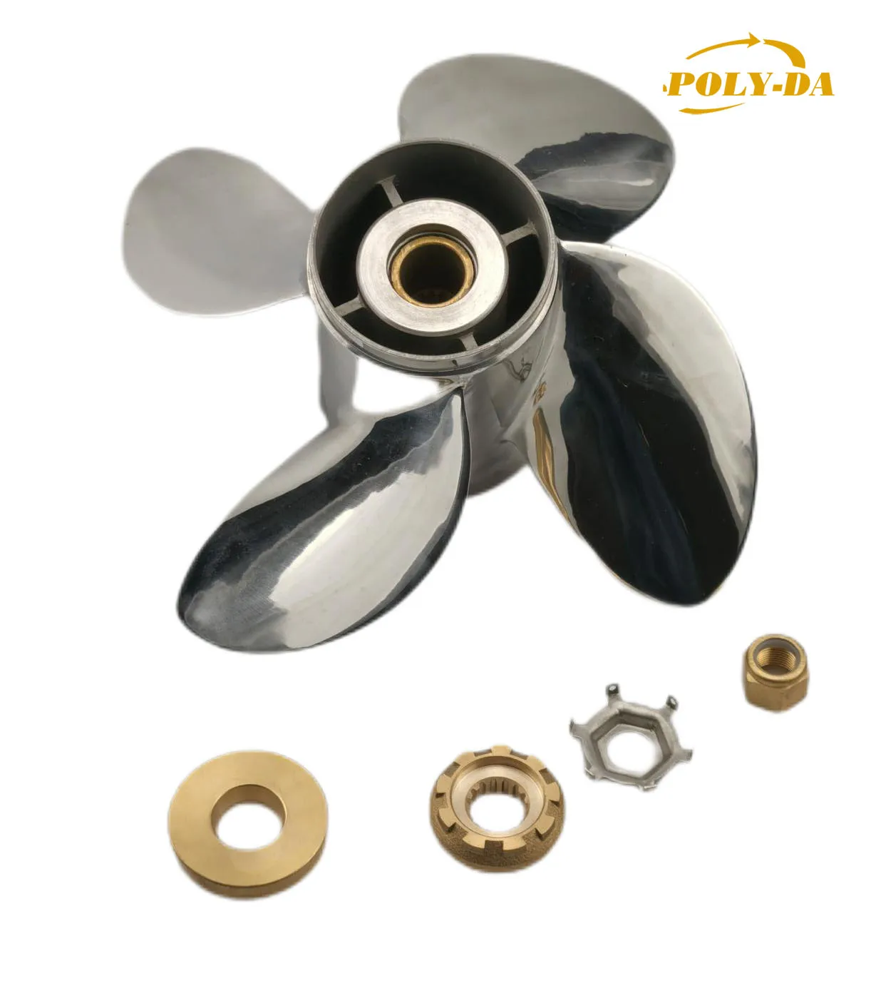 40-140HP 4 Blade 13 X19 MARINE Boat Prop PROPELLER  STAINLESS STEEL OUTBOARD PROPELLER