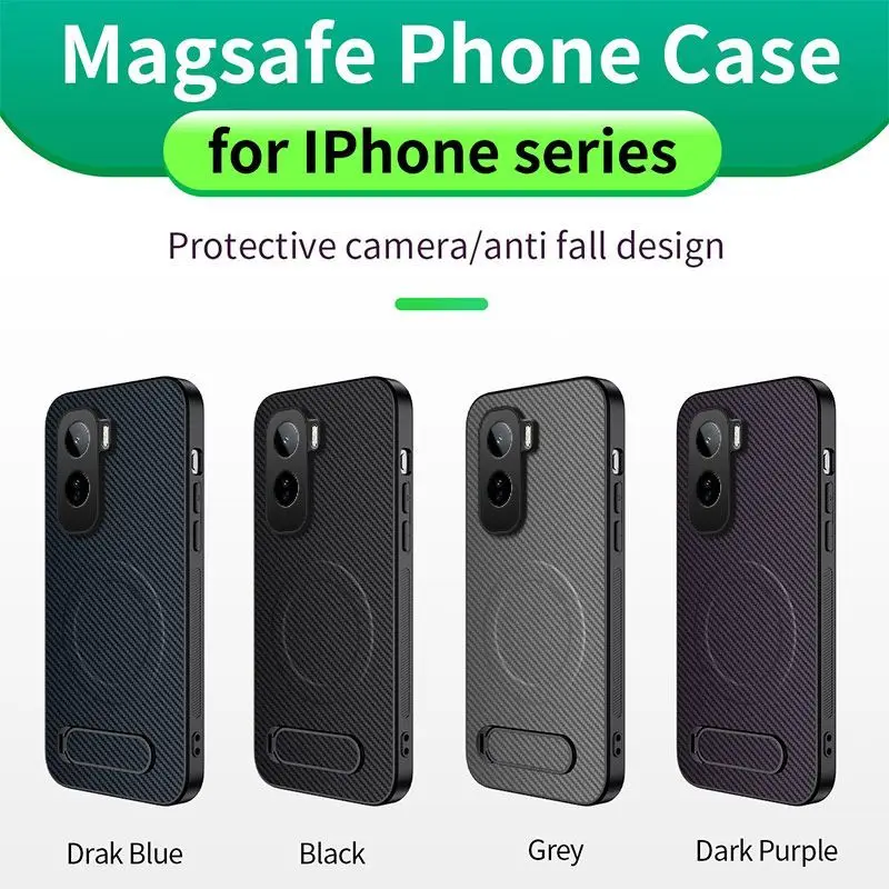

Case for Vivo T5 Pro Magnetic Kickstand Soft Silicone Shockproof Cover Carbon Fiber Leather Texture Shell for Vivo T5 Pro