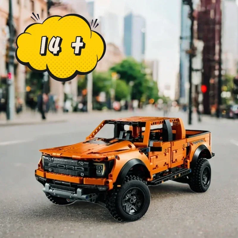 متوفر 42126 رابتورز F-150 شاحنة صغيرة سيارة رياضية بنة سباق نموذج سيارة للطفل هدايا عيد الميلاد عيد الميلاد #3