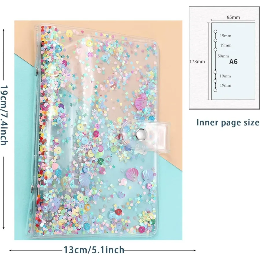 A6 Notebook Binder Savings Binder Money Saving Record Folder Transparent (Transparent WK)