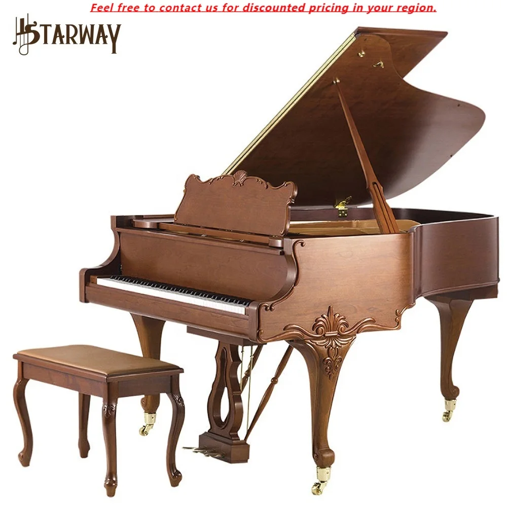 

Hotel Perform Starway Brand Siberian Spruce Solid Wood Baking Varnish Retro Carving 88 Keys Grand Piano