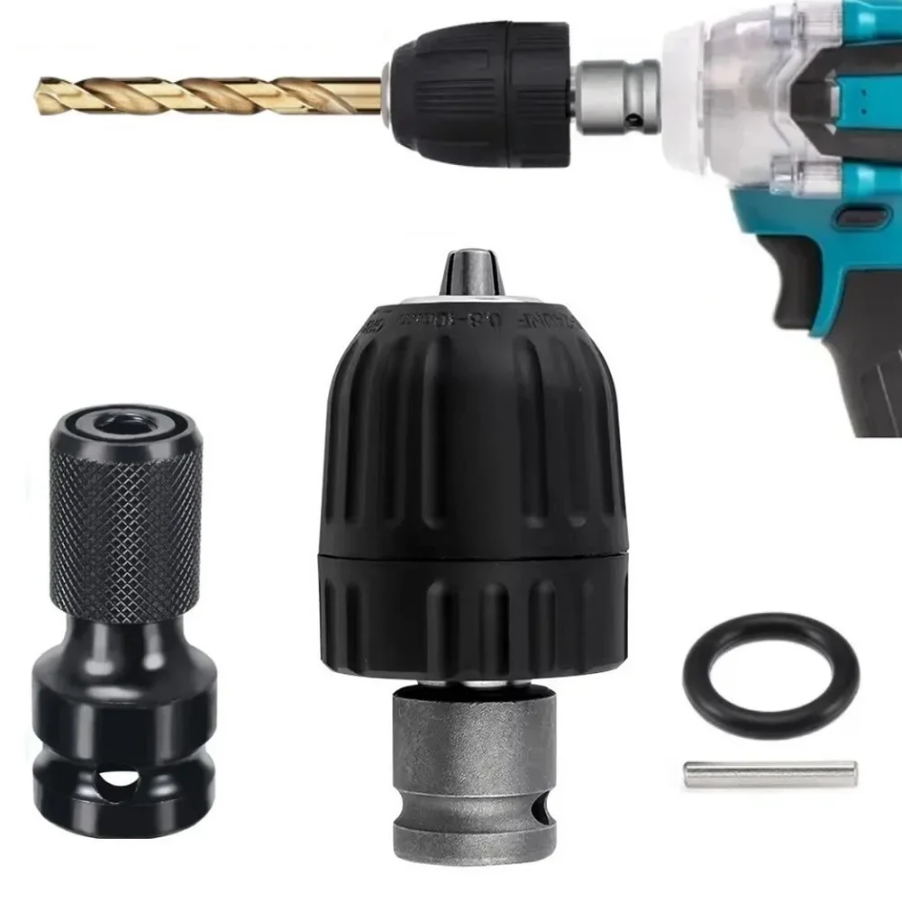 0.8-10mm Conversion Keyless Chuck Locking Peripheral Length Reliable Collet Grip Keyless Drill Chuck Set Power Tool Accessory