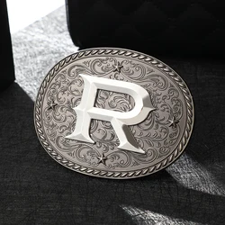 Luxury Western denim zinc alloy men's novel letters paired suitable for 4cm wideth belt with continous stock