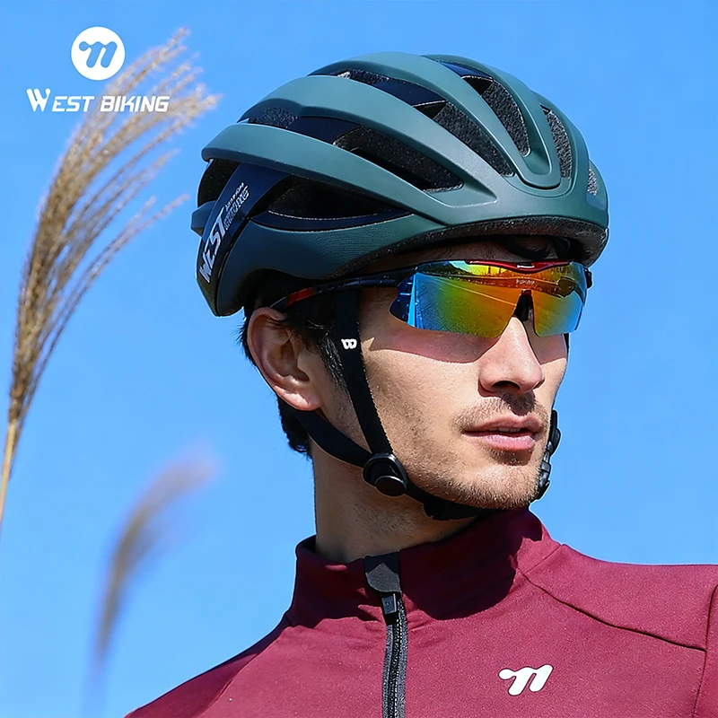 نظارات WEST BIKING الشمسية للحماية من الأشعة فوق البنفسجية 400، نظارات رياضية لركوب الدراجات في الهواء الطلق للجنسين خفيفة الوزن للمشي لمسافات طويلة وصيد الأسماك والقيادة نظارات ملونة