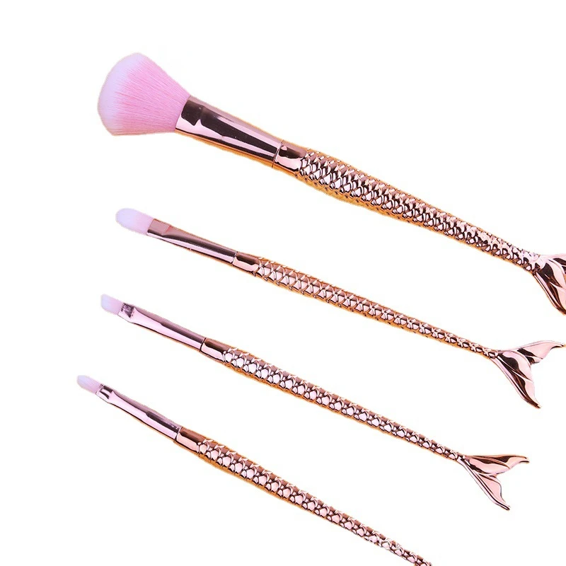 6Color Mermaid Makeup Brushes Set Cosmetic Powder Eye Shadow Foundation Blush Brush Soft Beauty Make Up Tool Maquiagem Gradient