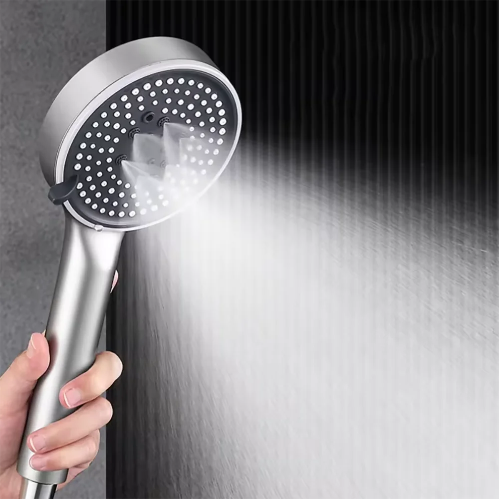 5 Modes High Pressure Adjustable Shower Head 12cm Big Panel Shower head Water Saving Spray Nozzle Massage Rainfall Bathroom