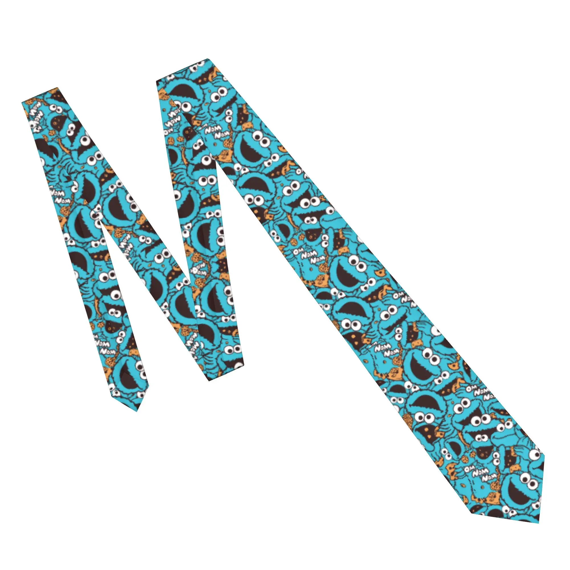 Cookie Monster Nom Sesames Streets Necktie 8 cm  Neck Ties Skinny Wide Shirt Accessories Cravat Wedding Accessories Party