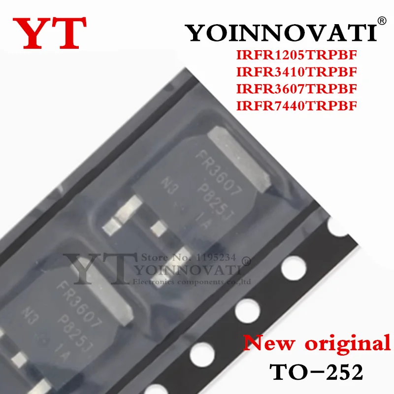 10PCS New original IRFR1205TRPBF FR1205 IRFR3410TRPBF FR3410 IRFR3607TRPBF FR3607 IRFR7440TRPBF FR7440  TO-252