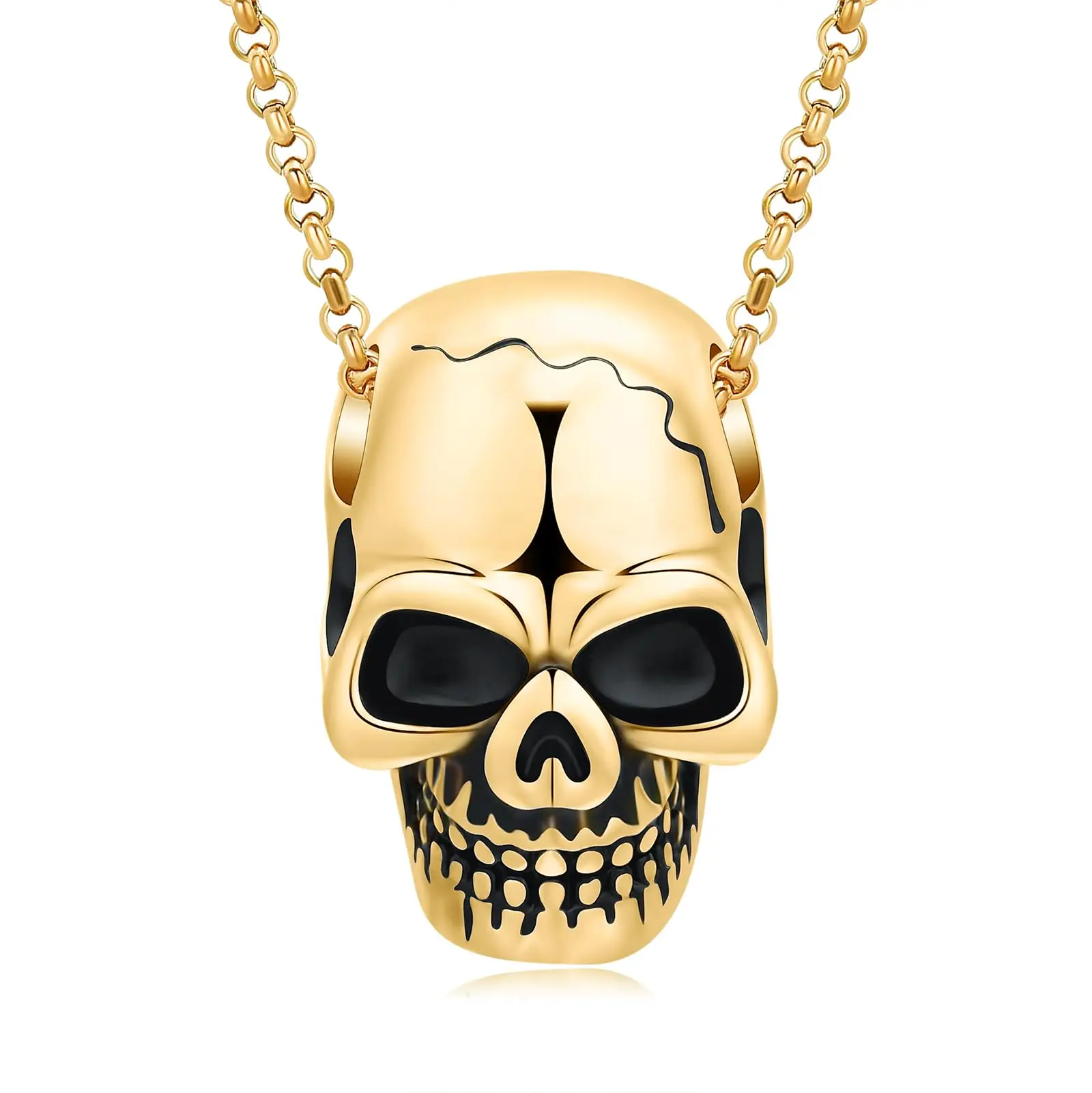 

Gothic Skull Urn Necklace for Ashes Cremation Jewelry for Men Women Memorial Keepsake Pendant Ashes Jewelry for Loved One