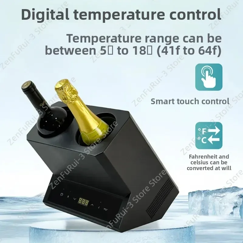 for Double Bottle Electronic Red Wine Ice Wine Chiller Quick Cooling Wine Cooler Cross-border Wholesale