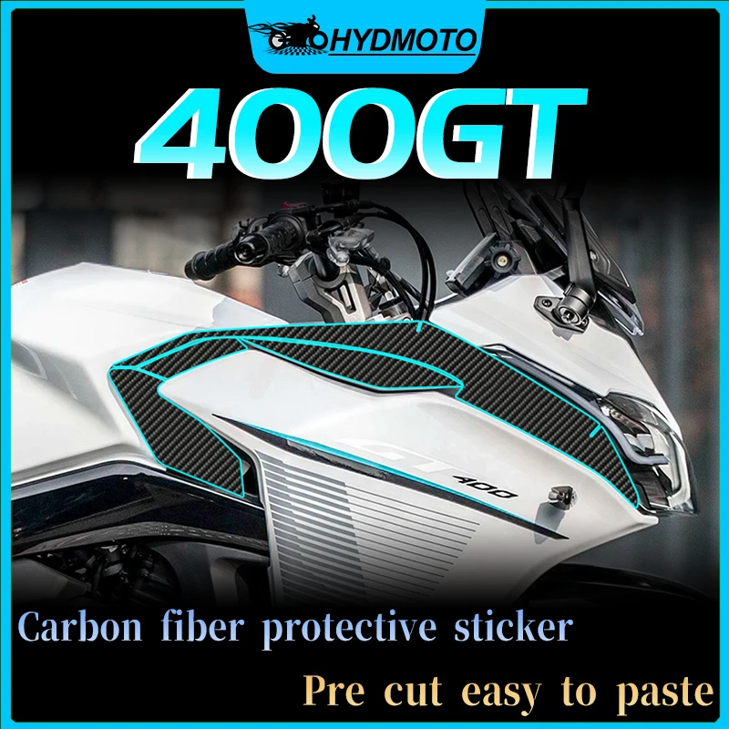 

Защитные наклейки из углеродного волокна для CFMOTO 400GT, пленка для корпуса, декоративные наклейки, водонепроницаемые и устойчивые к царапинам автомобильные наклейки