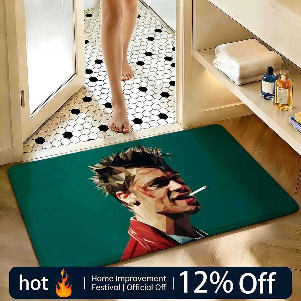Soft Absorbent Non-Slip Rug Movie Fight Club Floor Mat Home Decor Doormat Bedroom Floor Mat Shower Carpet