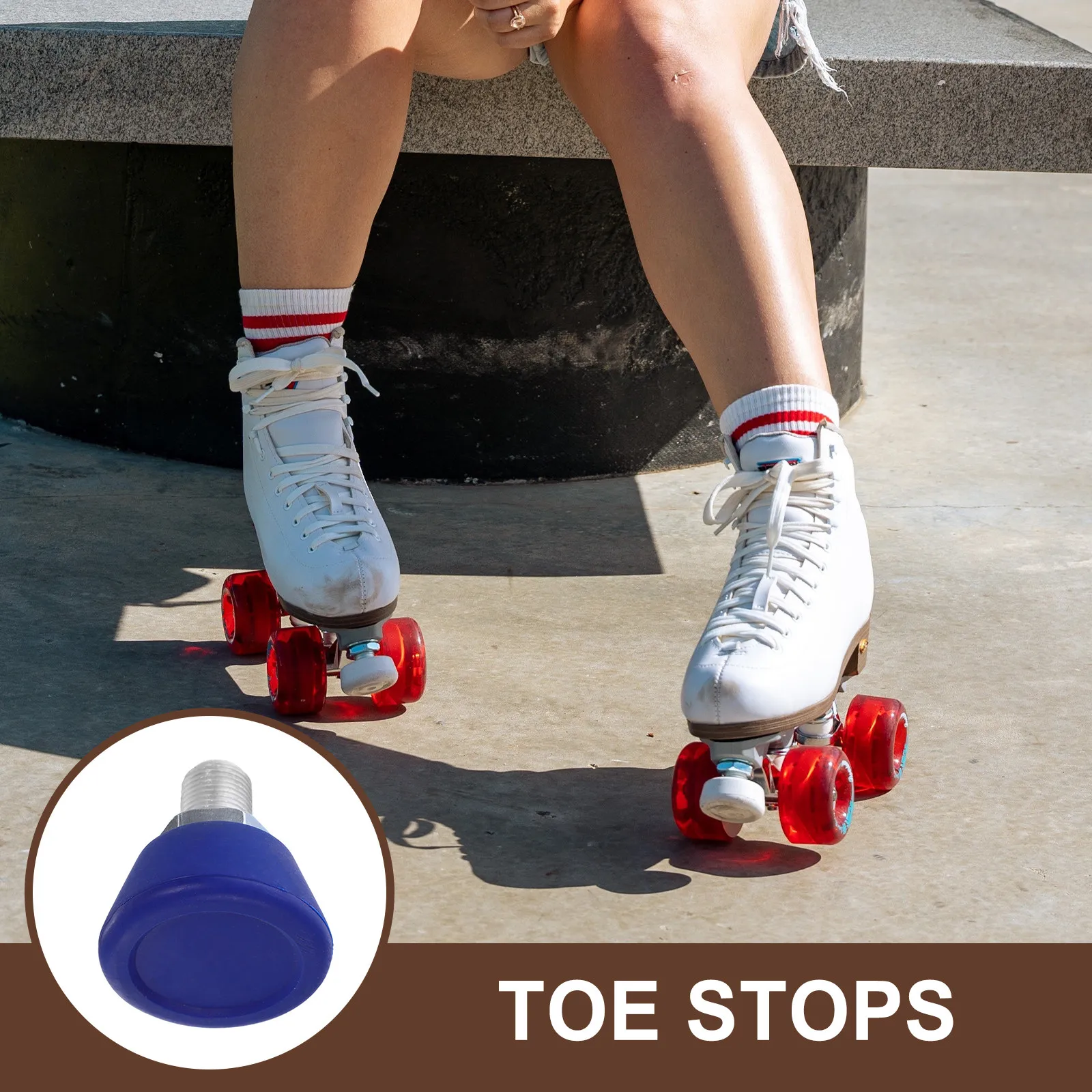 

Roller Skate Brake Replacement Toe Stopper for Double Row Skates Stainless Steel Rubber Design Easy Install Skating Safety
