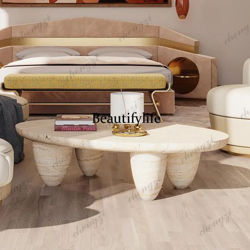 Nordic coffee table simple living room model room B & B oval coffee table tea table