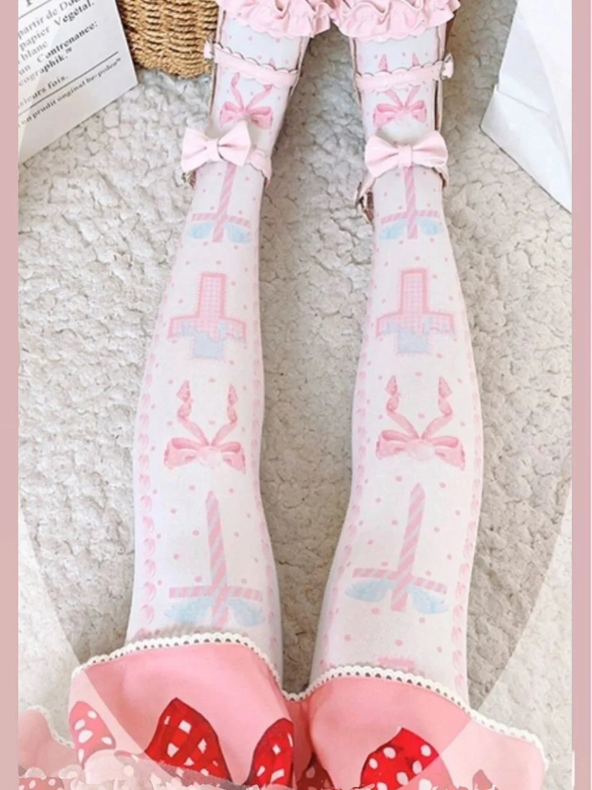 Japanese Sweet Lolita Socks Women's Cute Pantyhose Thigh Stockings Cos  Sexy Thigh  Plus Size Stockings