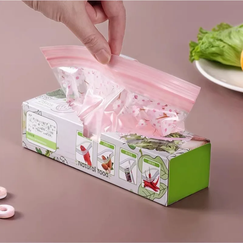 15/25/30 Pcs Reusable Storage Bags Refrigerators Sealed Cling Bag Freezer Bags,  Leakproof Plastic for Sandwich Snack Lunch Food
