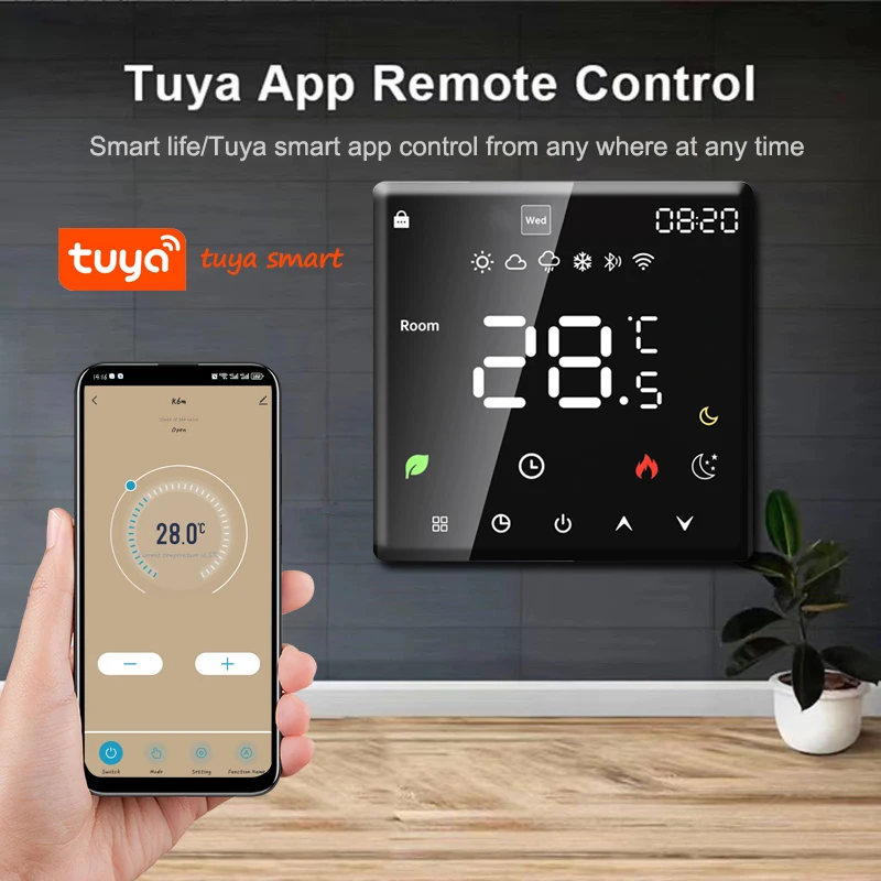 Tuya WiFi Smart Thermostat Electric Floor Heating TRV Water Gas Boiler Temperature Voice Remote Controller for Google Home Alexa